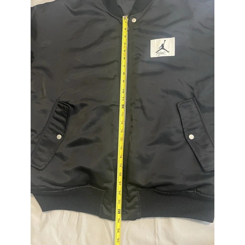 Air Jordan Reversible Varsity Jacket Black Coat Puffy 2XL DQ7344-010 - Picture 10 of 16